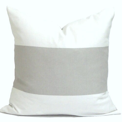 Gray Farmhouse Pillow Covers Gray Stripe Pillow Cover Gray Etsy