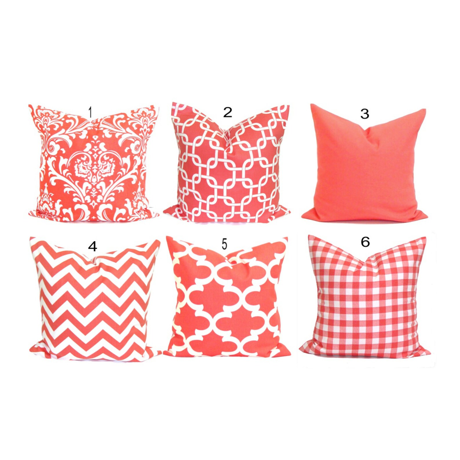 CORAL Pillow Cover SALE Coral Throw Pillow Decorative Etsy