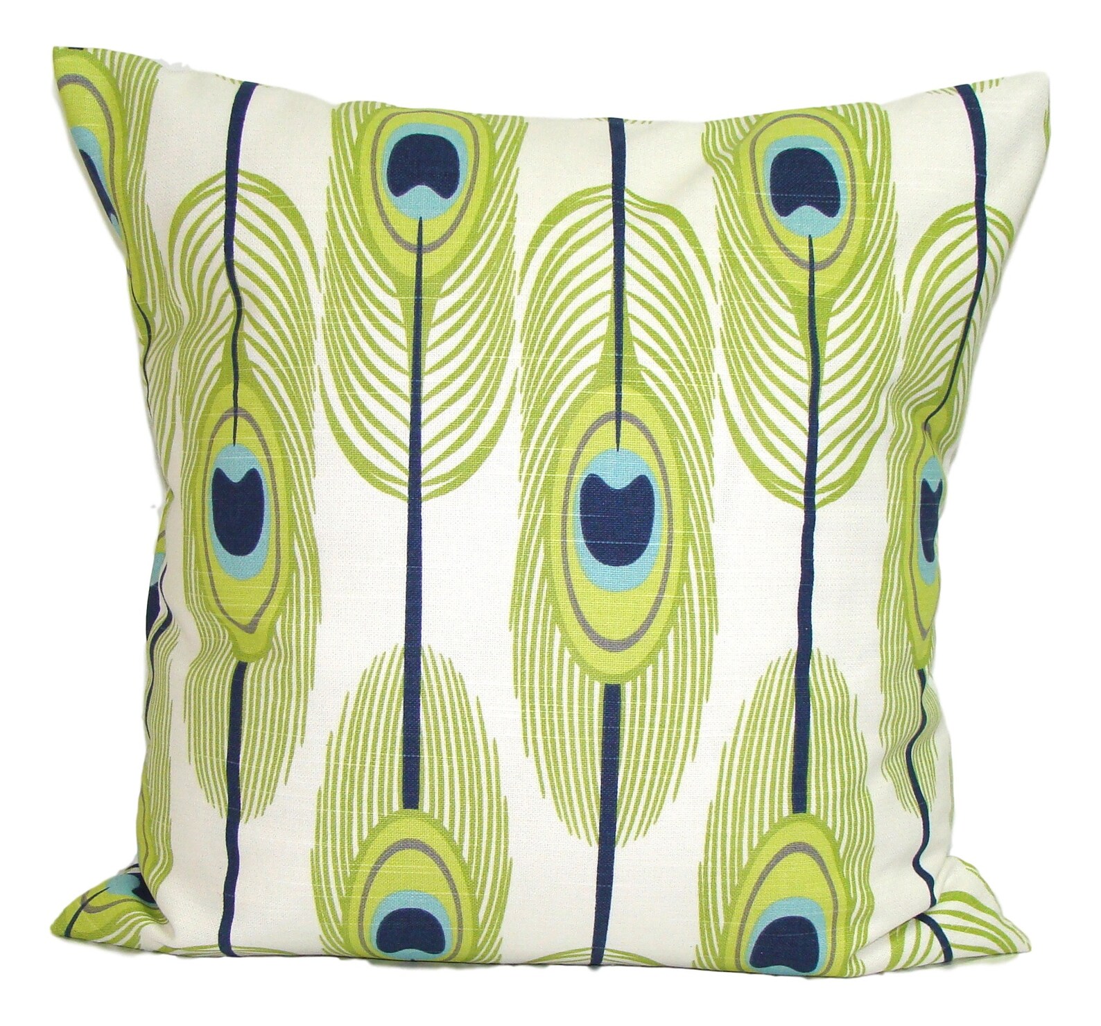 Feather Throw Pillow Covers Green Pillows Blue Pillows Ikat Etsy