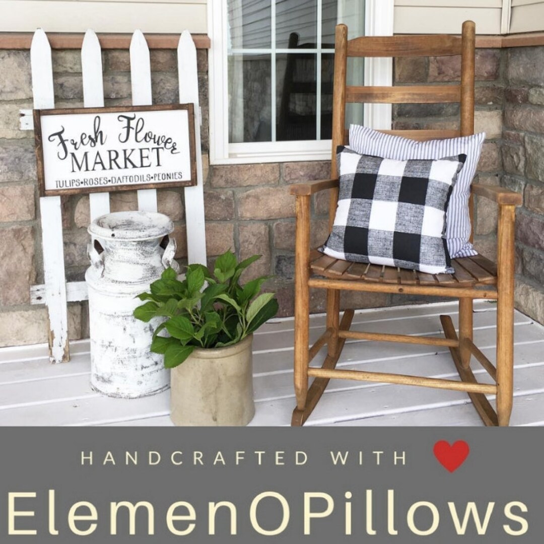 OUTDOOR Black Pillow Covers, Farmhouse Pillow Cover, Black