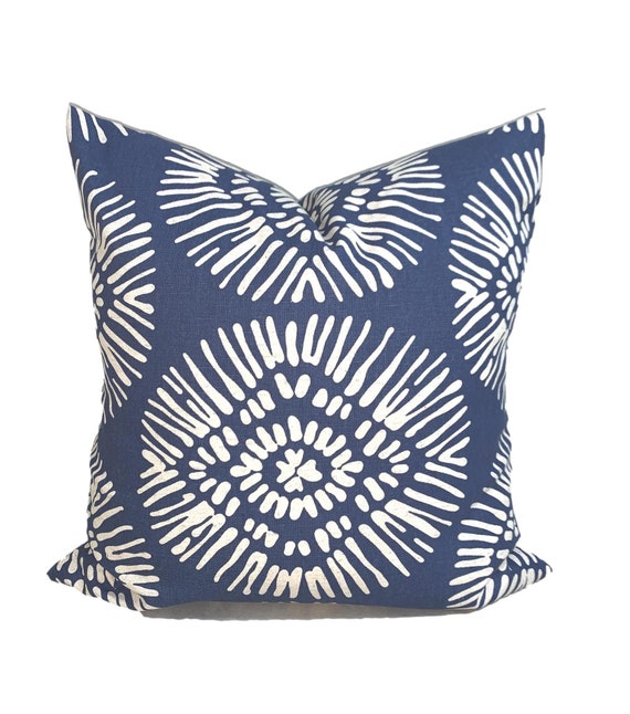 Blue Tan Pillow COVER Blue Throw Pillow Covers for 20x20 Pillow 16x16 18x18 Pillows All Sizes Incl. Euro Shams Lumbar Etsy