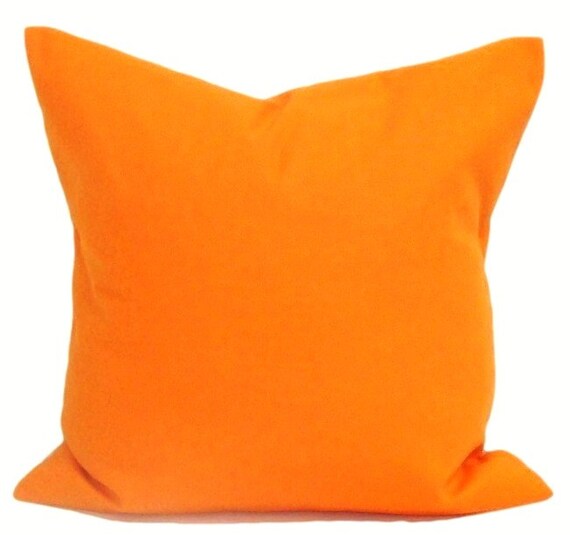 Items similar to SOLID ORANGE PILLOW.Orange Pillow.14x14 inch