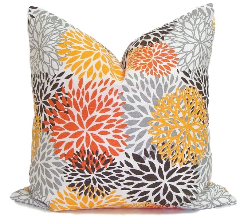 Outdoor Pillow COVERS Floral Pillows Outdoor Fall Pillow Etsy