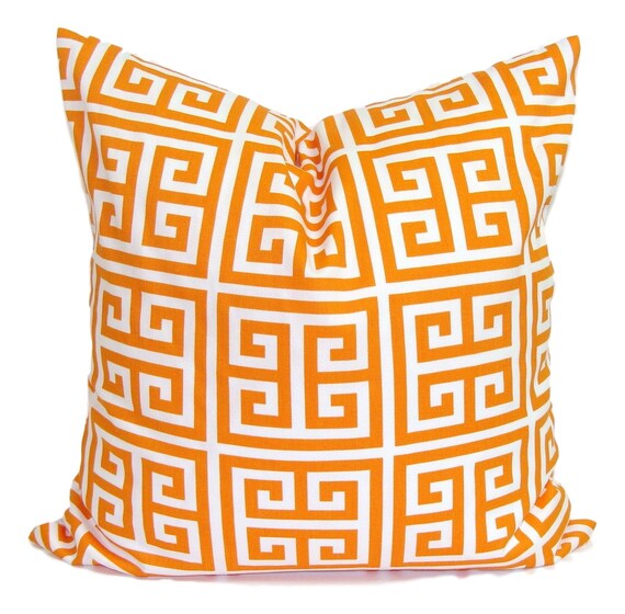 Orange Throw Pillows Orange Pillow Cover Orange Decorative Etsy