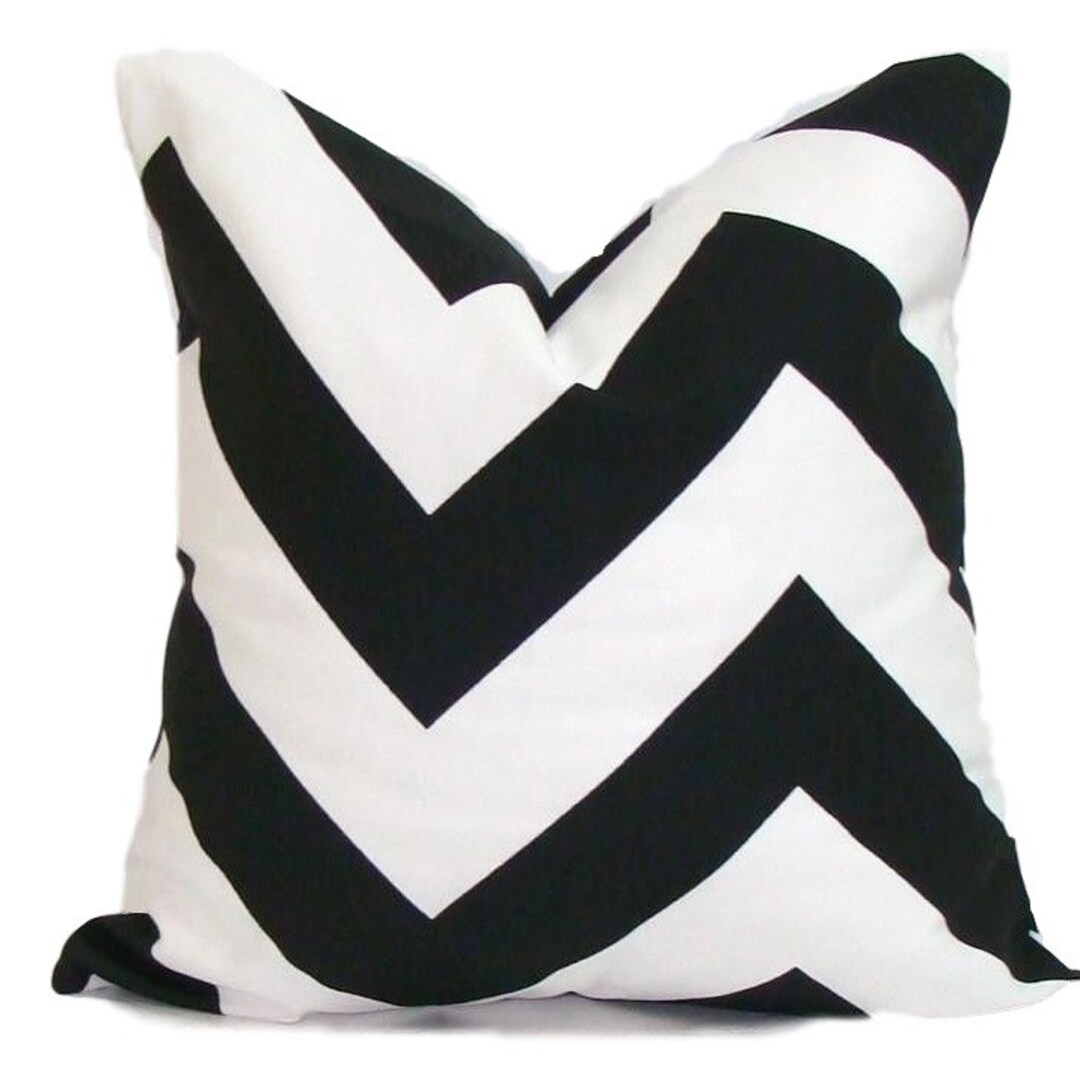 Black Throw Pillow Sale Black White Pillow COVER Black Etsy