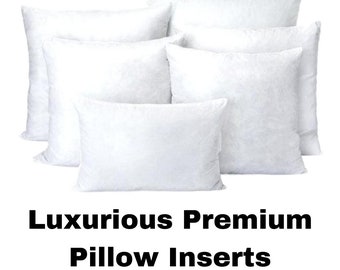 Down Alternative Pillow Inserts, ALL SIZES, Hypoallergenic Pillow, Pillow Forms, SYNTHETIC Down Pillow Inserts