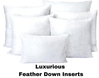FEATHER PILLOWS, Feather Pillow Inserts, Feather Throw Pillow Inserts, Down Pillows, Decorative Pillows, 16x16, 18x18, 20x20, ALL Sizes