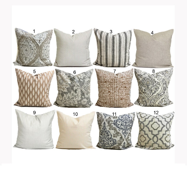 Fall Pillow Cover, Tan Decorative Pillow Cover for Any Size Insert image 2