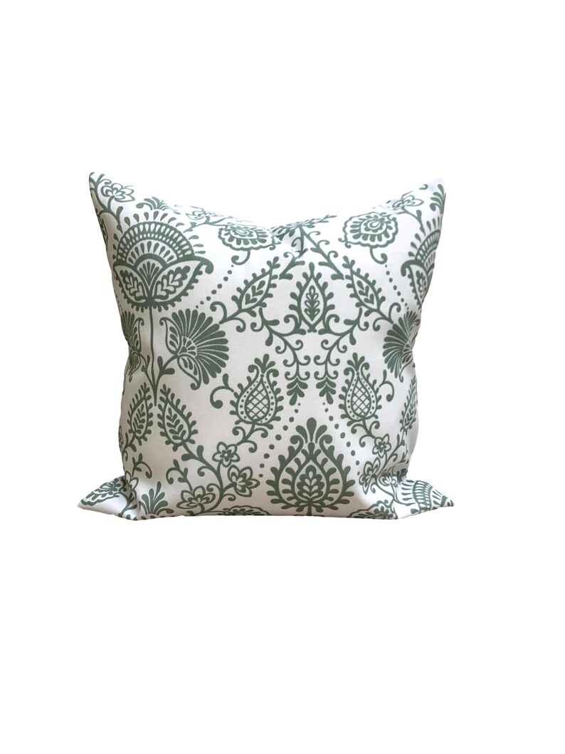 Green Floral Pillow Covers. Sage Green Pillow Covers Green Etsy
