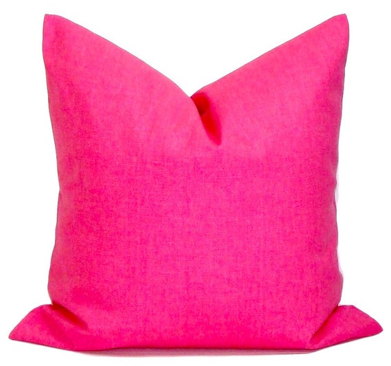 Pink Pillow, Solid Pink Pillow Cover, Pink Throw Pillow Cover, Fuchsia Pink  Pillow Covers for 20x20, 18x18, 16x16 Inserts, ALL SIZES 