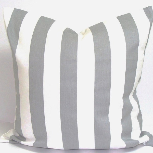GRAY Euro PILLOW SALE..26X26 inch.Decorative Pillow Cover.Home Decor.Housewares..Grey Stripe Cushion Cover.Gray Stripes.Stripe.Striped.Gray