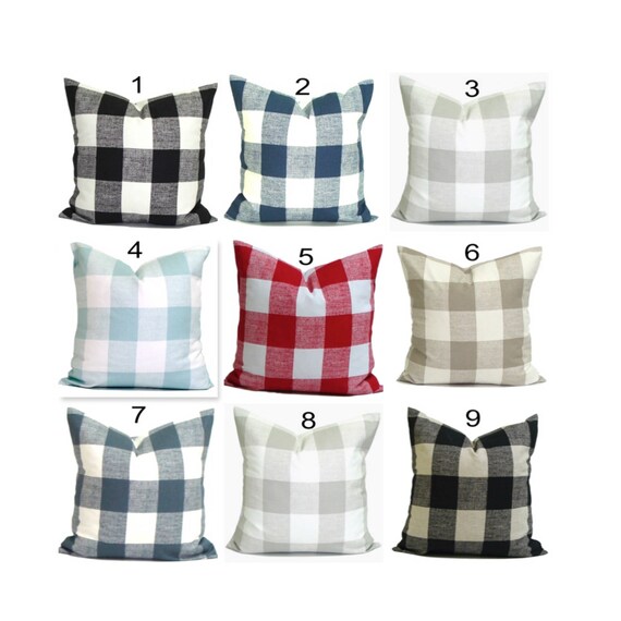 Farmhouse Pillows Check Pillow Covers Best Selling Pillows Etsy
