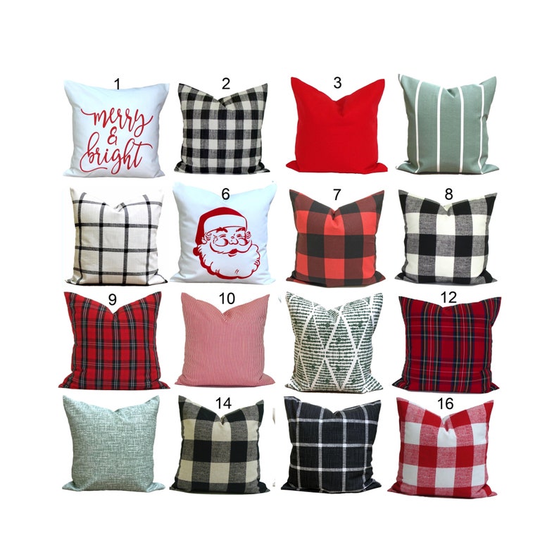 Christmas Pillow Covers SANTA Pillow Covers Christmas Decor Etsy