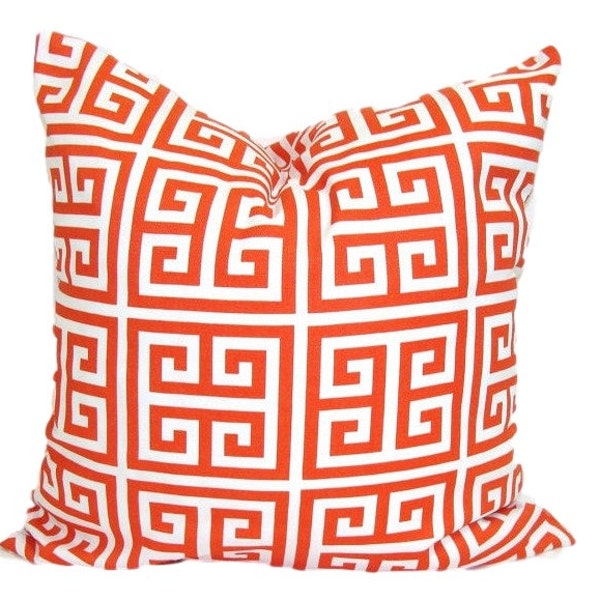 Orange Pillow Cover, Outdoor Pillow Covers for 20x20, 18x18, 16x16 Inserts, ALL SIZES incl Euro Shams and Lumbars