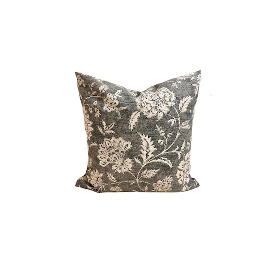 Gray & Tan Throw Pillow Cover: Charcoal Pillow, All Sizes
