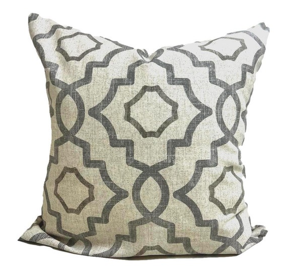 GRAY PILLOWS, TAN Throw Pillow Covers, Grey Pillow Covers for 20x20 Pillow,  16x16 Pillows, 18x18 Pillows, All Sizes 