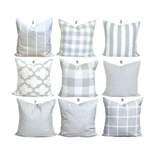 Gray Pillow Cover Sale, Gray Throw Pillow Covers for 20x20 Pillow, 18x18 Pillow, 16x16 Pillow, All Sizes incl Euro