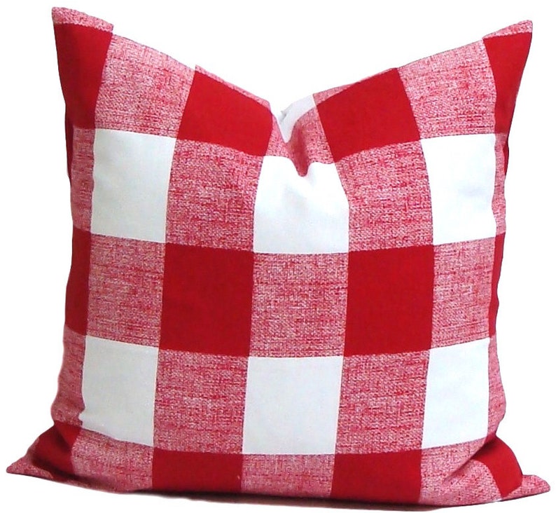 OUTDOOR RED Pillow Cover Red Farmhouse Pillow Red OUTDOOR Etsy
