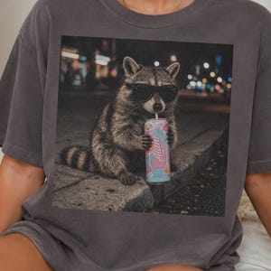 Funny Raccoon Alani Energy PNG, Chaotic Trash Panda Meme Shirt Design, Energy Drink Lover Graphic, Viral Gen Z Animal PNG, Instant Download