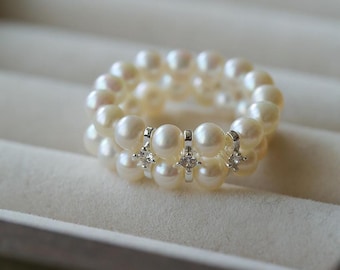 Candy-Colored Natural Stone Stretch Ring