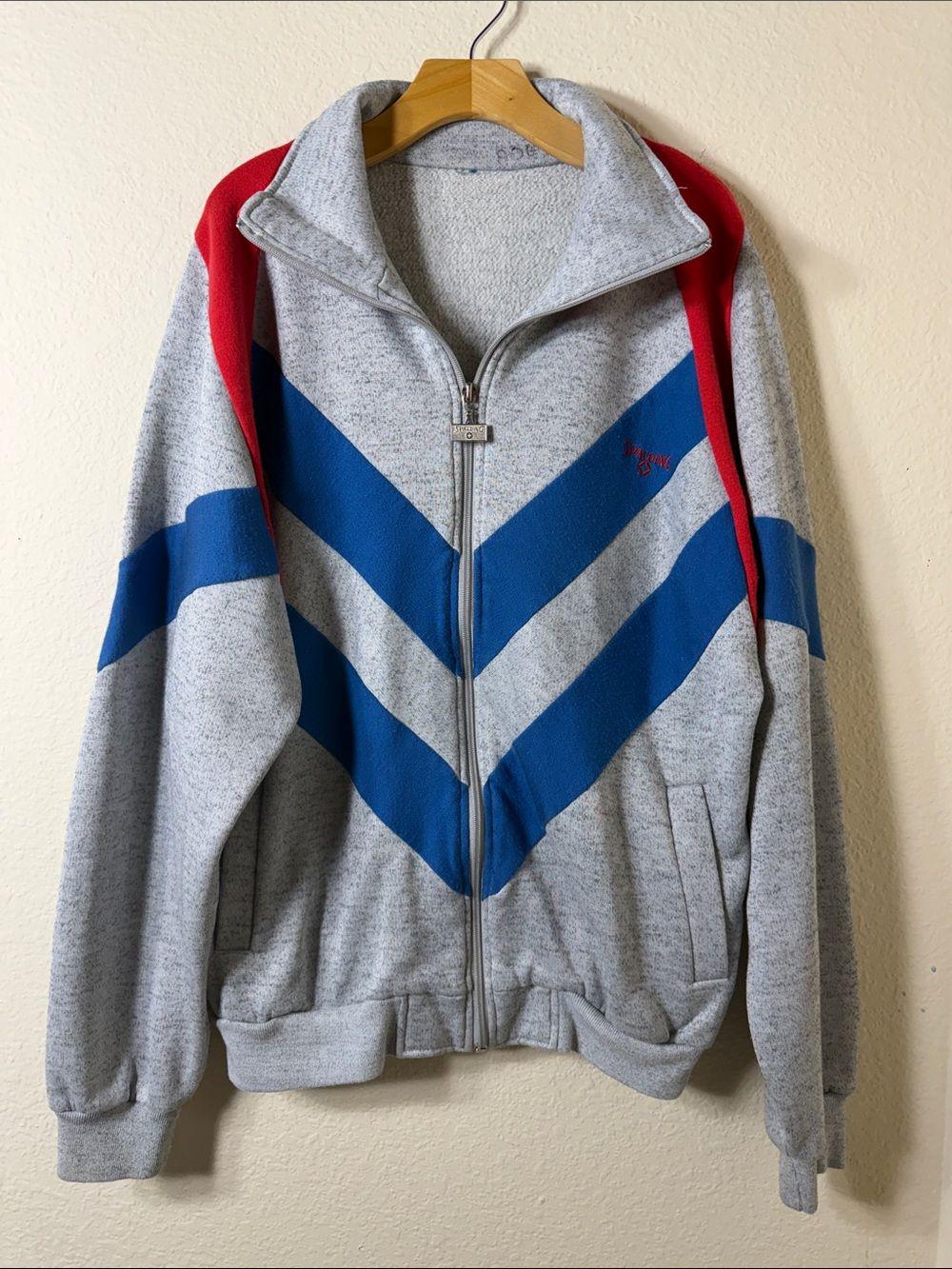 Vintage 80s Red Track Jacket - Etsy