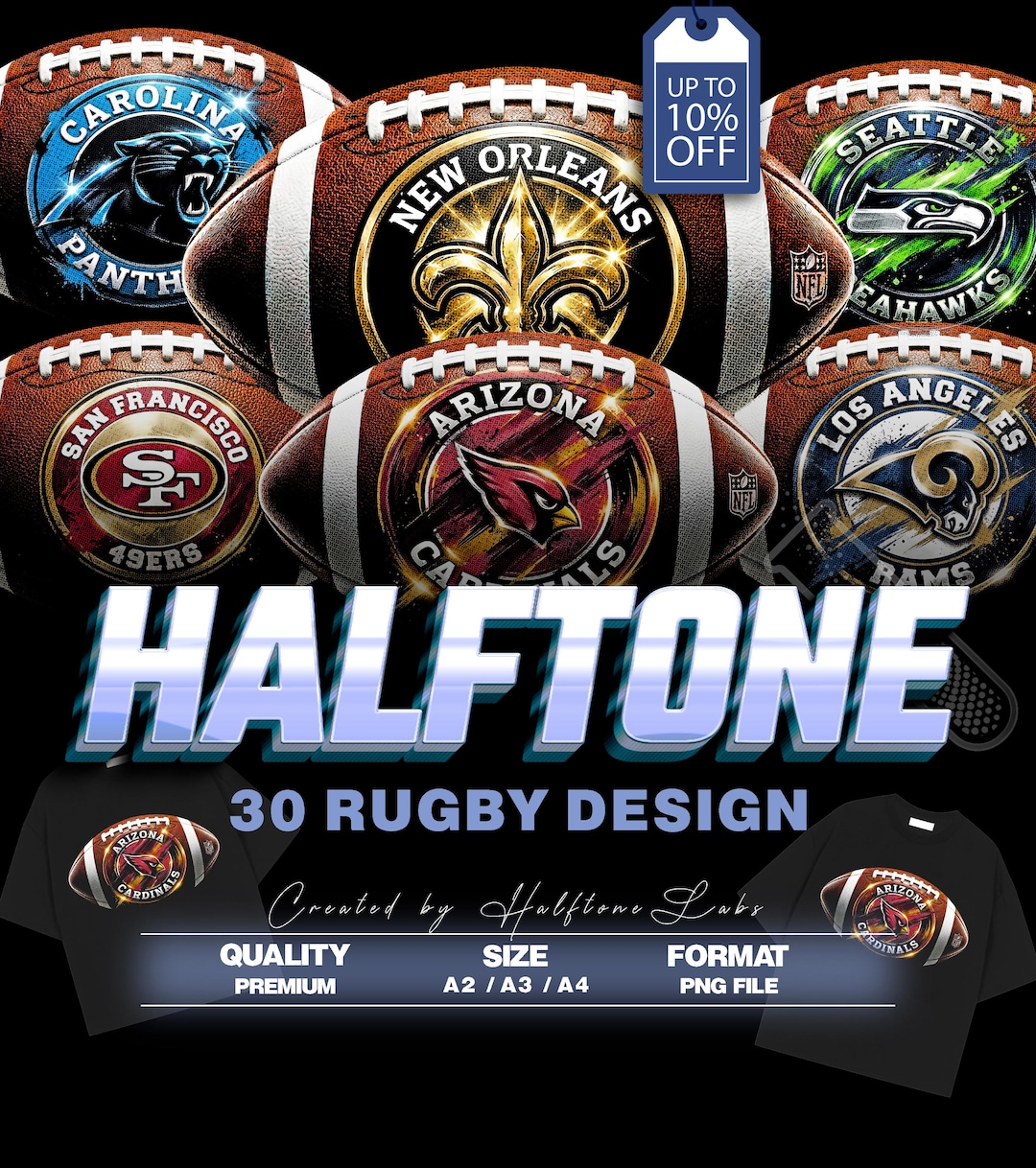 30 Rugby Designs PNG Bundle A2 A3 A4 | Halftone Sport Art | Streetwear ...