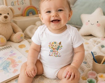 Oops I Did Art Again Infant Bodysuit | Painter Palette & Brush