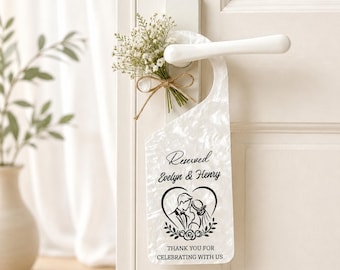 Decorazione personalizzata per la porta del matrimonio, cartello personalizzato in acrilico per la porta, decorazione per matrimonio, regalo per addio al nubilato, regalo per novelli sposi, cartello personalizzato con nome