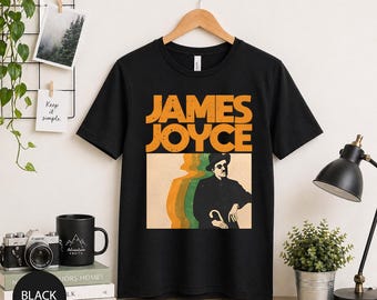 James Joyce Vintage Writer Shirt, Literary Graphic Tee, Irish Author TShirt, Retro Book Lover Gift, Modernist Literature Tee