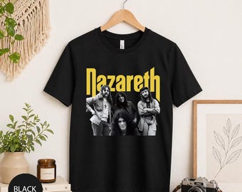 Nazareth Band T Shirt, Vintage Rock Band Tee, Classic 70s Rock Shirt, Retro Nazareth Graphic Tee, Hard Rock Music Fan Gift, Unisex Band Tee
