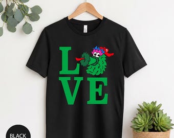 Philadelphia Phillies Mascot Love T Shirt, Philly Fan Graphic Tee, Funny Baseball Mascot Shirt, Retro Sports Fan Tee, Unisex Game Day Gift