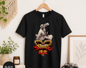 Street Fighter V G Graphic T Shirt, Retro Fighting Game Tee, Arcade Gamer Shirt, Anime Style Fighter Tee, Video Game Fan Gift