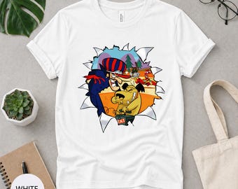 Muttley and Dick Dastardly T Shirt, Vintage Cartoon Tee, Retro Wacky Races Shirt, Hanna Barbera Graphic Tee, Funny Cartoon Fan Gift