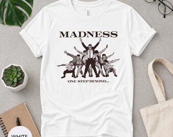 Madness One Step Beyond T Shirt, Ska Band Graphic Tee, Vintage 80s Music Shirt, Retro British Ska Tee, Madness Fan Gift