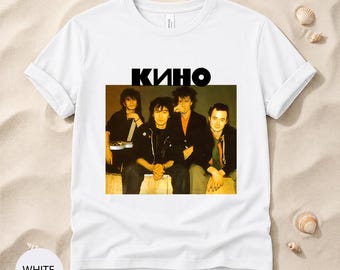Kino Band Shirt, Viktor Tsoi Tee, Soviet Rock Band T Shirt, Vintage Russian Rock Tee, Retro Post Punk Graphic Shirt, Unisex Music Tee Gift
