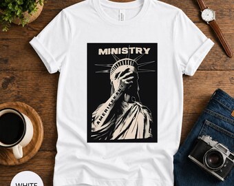 Ministry AmeriKKKant T Shirt, Industrial Metal Band Tee, Vintage Punk Rock Graphic Shirt, Retro Heavy Music Fan Tee