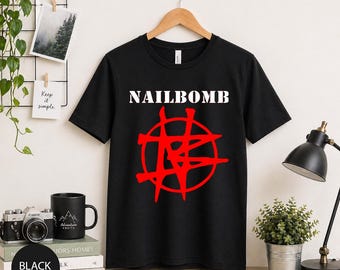 Nailbomb Band T Shirt, Industrial Metal Tee, Vintage Heavy Metal Shirt, Thrash Punk Graphic Tee, Retro Band Logo Tee, Unisex Music Gift