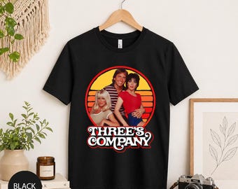 Three’s Company T Shirt, Vintage TV Show Tee, Retro Sitcom Graphic Shirt, Classic 70s Comedy Tee, Nostalgic Television Fan Gift