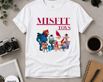 Misfit Toys Christmas T Shirt, Retro Holiday Cartoon Tee, Vintage Xmas Character Shirt, Funny Winter Graphic Tee
