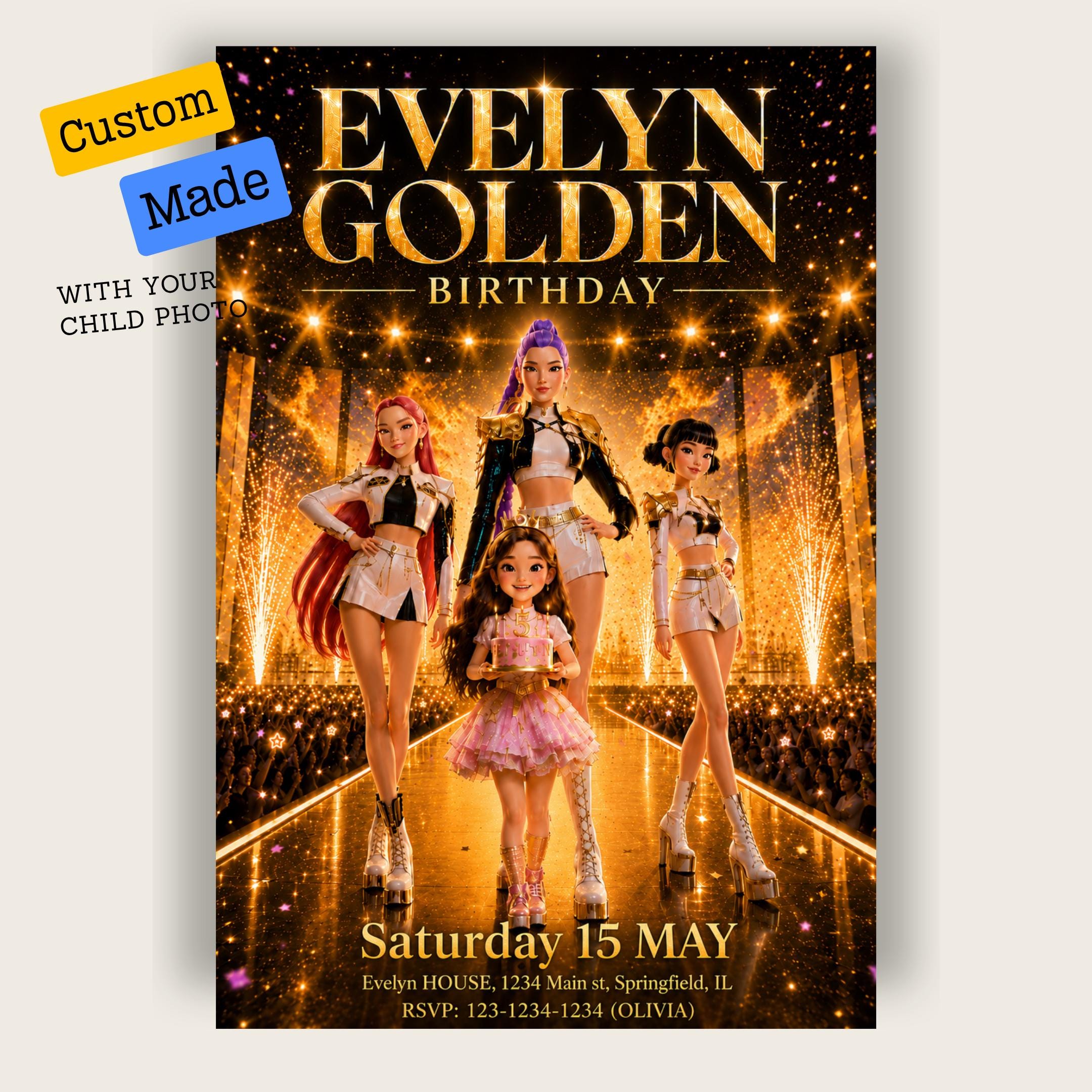 Kpop Golden Invite - Etsy