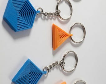 Geometric Keychain Set 3PK