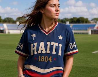 Camiseta personalizada de Haití, camiseta del orgullo haitiano, camiseta deportiva Lafleur 04, regalo de la herencia haitiana, camiseta gráfica caribeña unisex