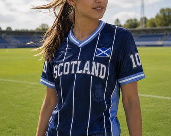 Camiseta de fútbol personalizada, camiseta de Escocia con nombre personalizado, camiseta para aficionados al fútbol, regalo de camiseta de fútbol de Escocia, camiseta unisex para seguidores de la Copa del Mundo