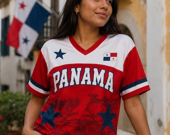 Camiseta de fútbol de Panamá, camiseta de fútbol personalizada, camiseta de aficionado con nombre personalizado, camiseta de aficionado de Panamá para la Copa Mundial, regalo de fútbol unisex para hombres y mujeres.