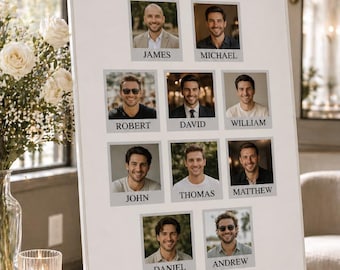 Most Wanted Groomsmen Poster Template | Bachelor Party Poster | Funnt Wedding Groomsmen Sign | Editable Photo Board