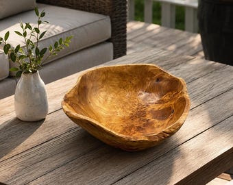 Cedar Root Wood Bowl, Organic Sculptural Catchall, Rustic Tabletop Decor