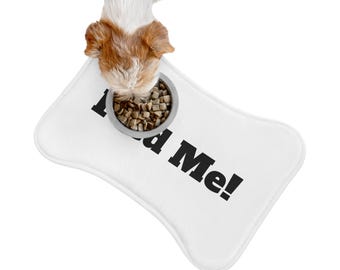 Feed Me! Pet Feeding Mat | Dog Cat Bowl Placemat