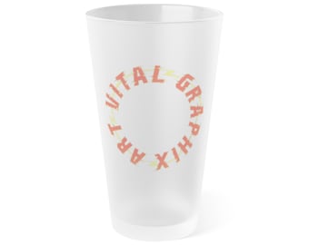 Verre de pinte givré Vital Graphix | Verre à bière mat 16 oz