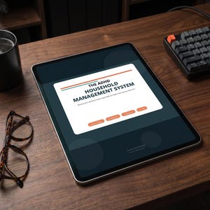 ADHD Household Management System for Men | Printable Binder, Cleaning Checklist, Routine Tracker (Digital Download)