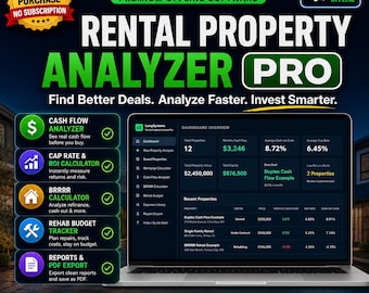 Verleih Objektanalysator Pro | Rechner für die Geldanlage | Software für Cash-Flow, Cap-Rate, BRRRR & ROI